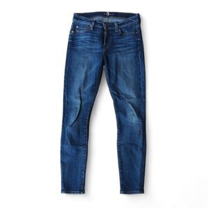 7 for All Mankind The Ankle Skinny Medium‎ Wash Jeans Women's 27